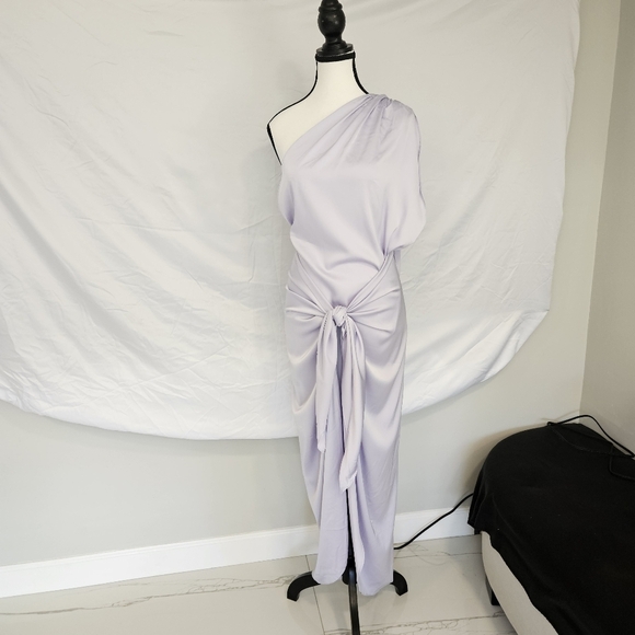 Steve Madden Purple One Shoulder Gown NWT Size Large - Picture 7 of 15